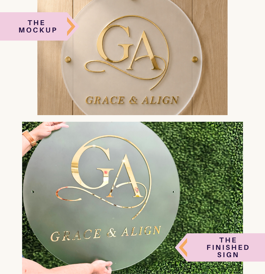 Custom 3D Acrylic Sign | Business Logo Sign | Raised Acrylic Wall Sign
