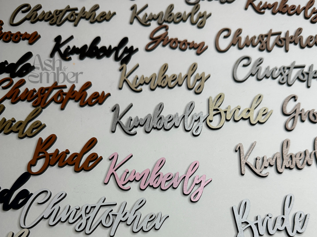 Acrylic Custom Place Cards - Name Cutout