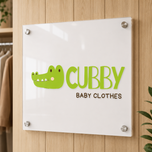 Custom printed acrylic sign.