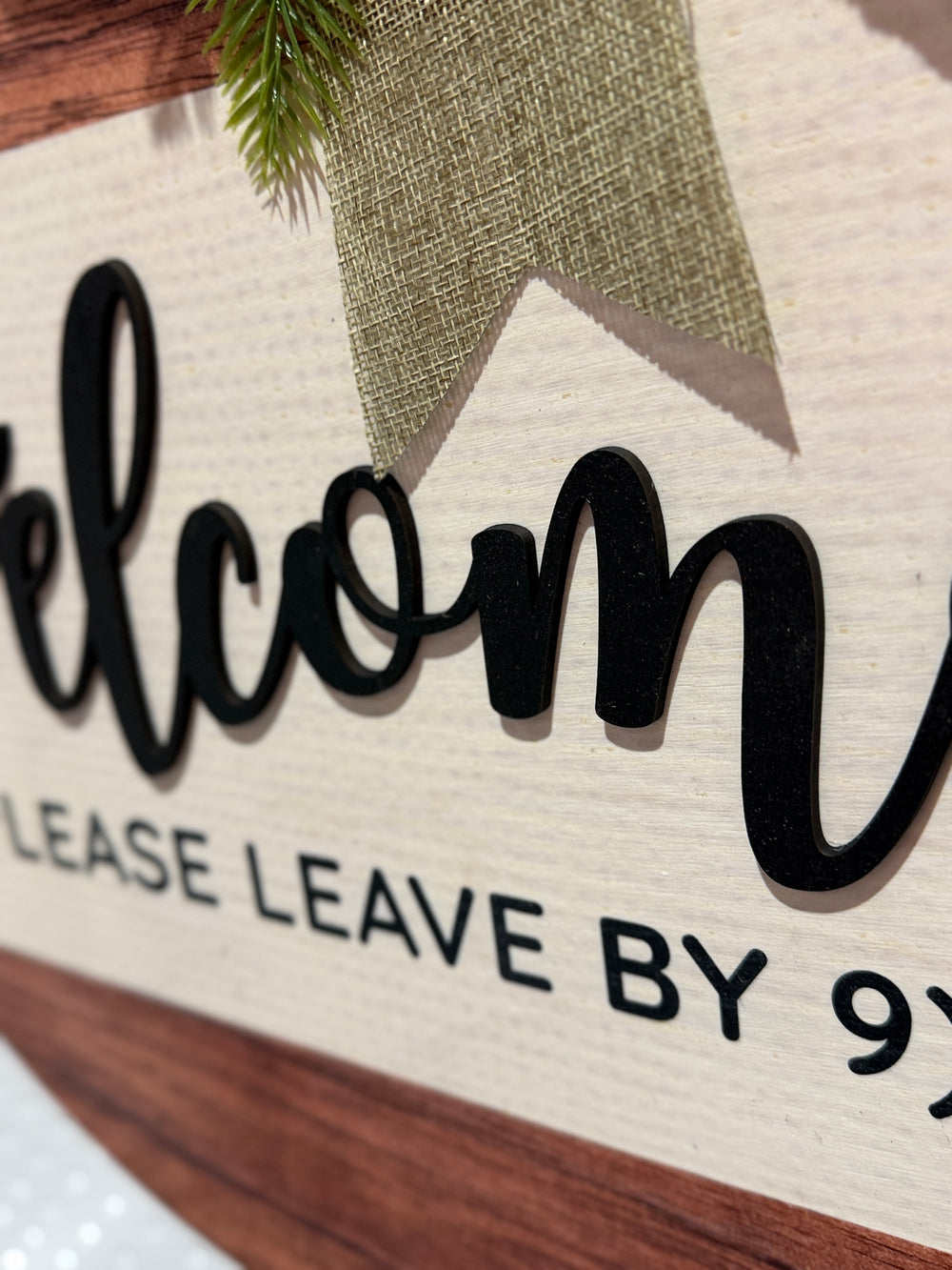 Funny Front Door Welcome Sign