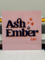Custom printed acrylic sign.