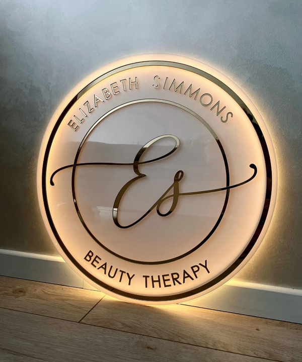 3D Round Custom Logo Sign – Backlit Neon Acrylic