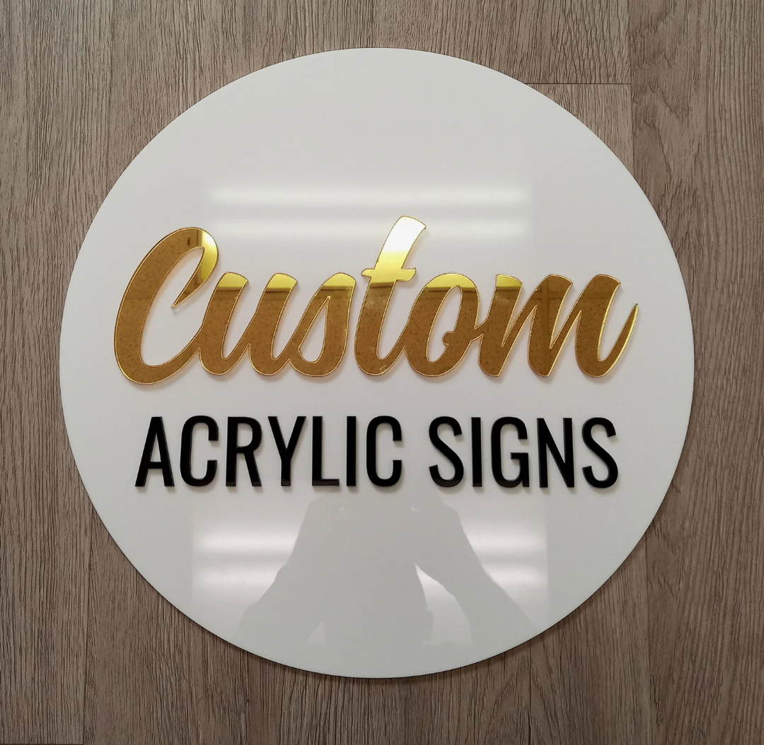 Custom 3D Acrylic Sign - Round