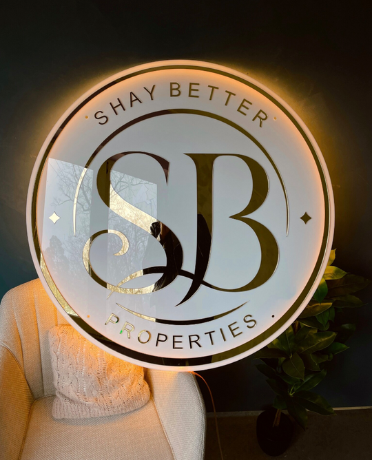 3D Round Custom Logo Sign – Backlit Neon Acrylic