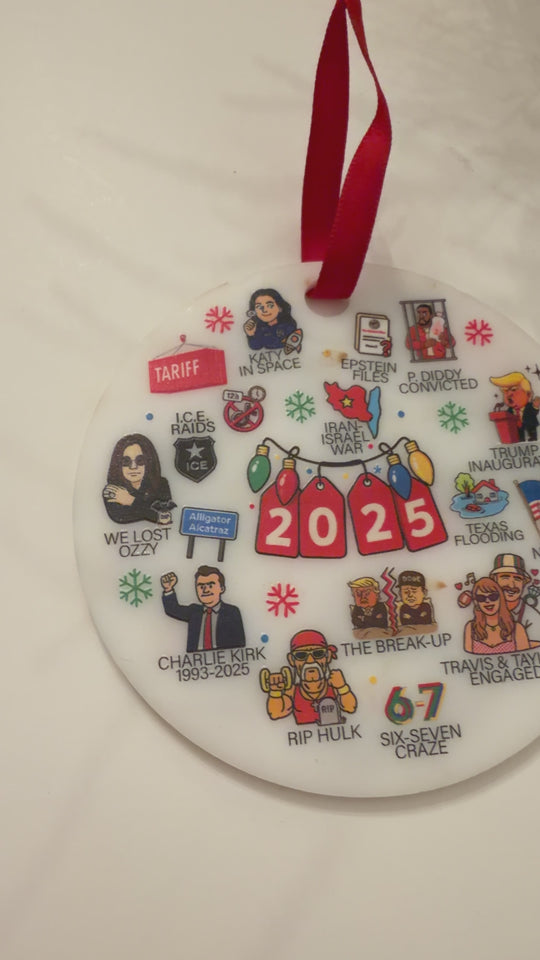 2025 Year in Review Ornament
