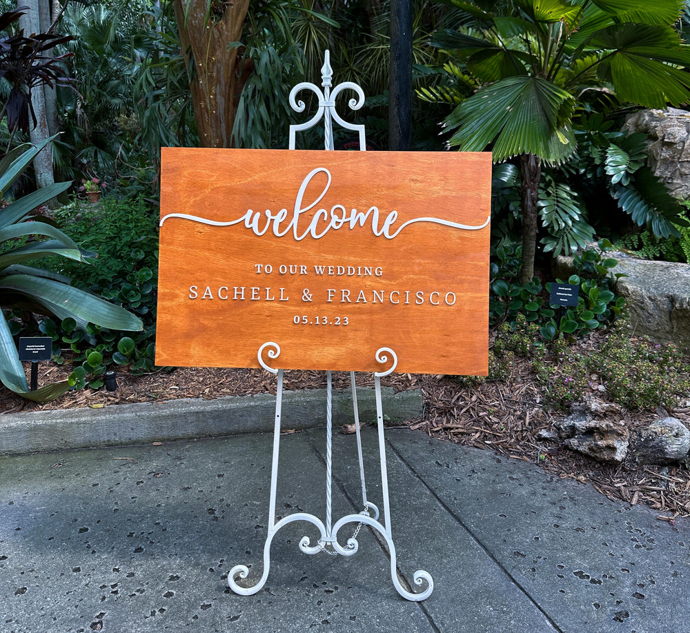 3D Wood Wedding Welcome Sign